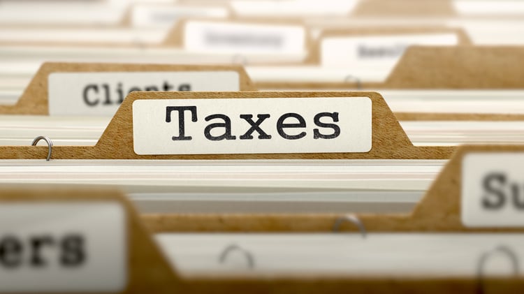 taxes in a folder